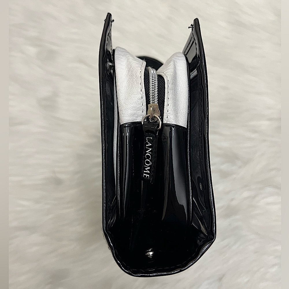 LANCÔME - BLACK WHITE PARIS PATENT COSMETIC POUCH - Picture 5 of 16